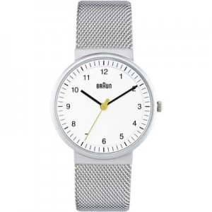 Image of Quartz Wristwatch BN0031WHSLMHL (Ø x H) 33mm x 8mm Stainless steel Enclosure Material (watch strap) Stainless steel Braun