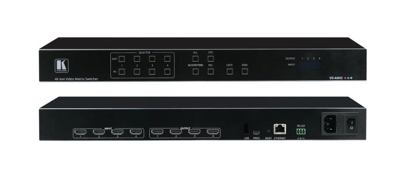 Image of Kramer Electronics VS-44H2 AV matrix switcher Built-in display