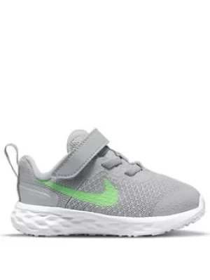 Image of Nike Revolution 6, Grey/Green, Size 5.5