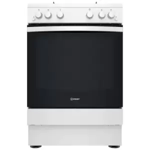 Image of Indesit IS67G1PMW 60cm Single Oven Gas Cooker in White 71 Litre