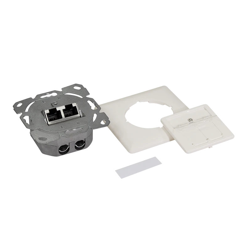 Image of LogiLink Cat.6A Wall Outlet 2xRJ45 STP. vertical. pure white