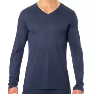 Image of HOM Cocooning Long Sleeve T-Shirt - Navy L