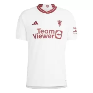Image of adidas Manchester United Third Shirt 2023 2024 Adults - White
