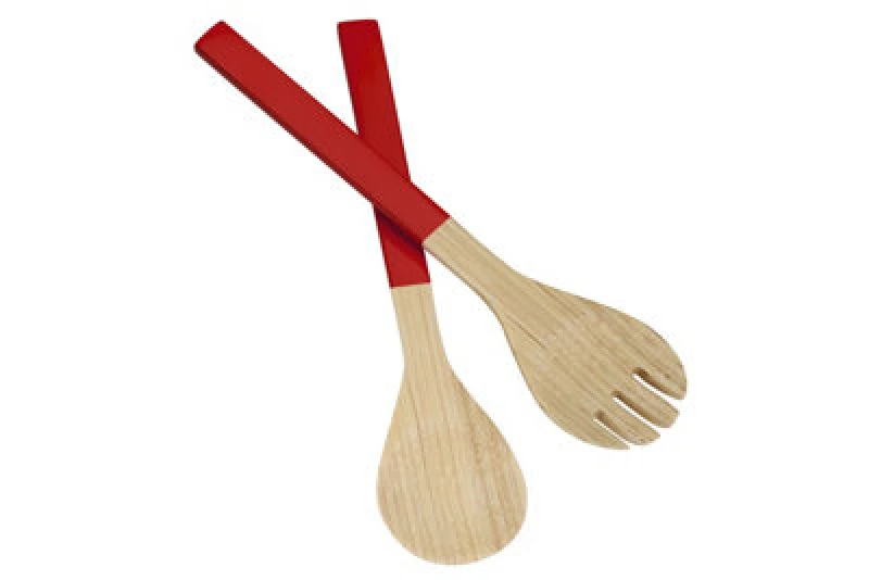 Image of Premier Housewares Kyoto Salad Servers Red
