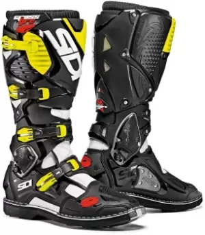 Image of Sidi Crossfire 3 Motocross Boots Black Yellow