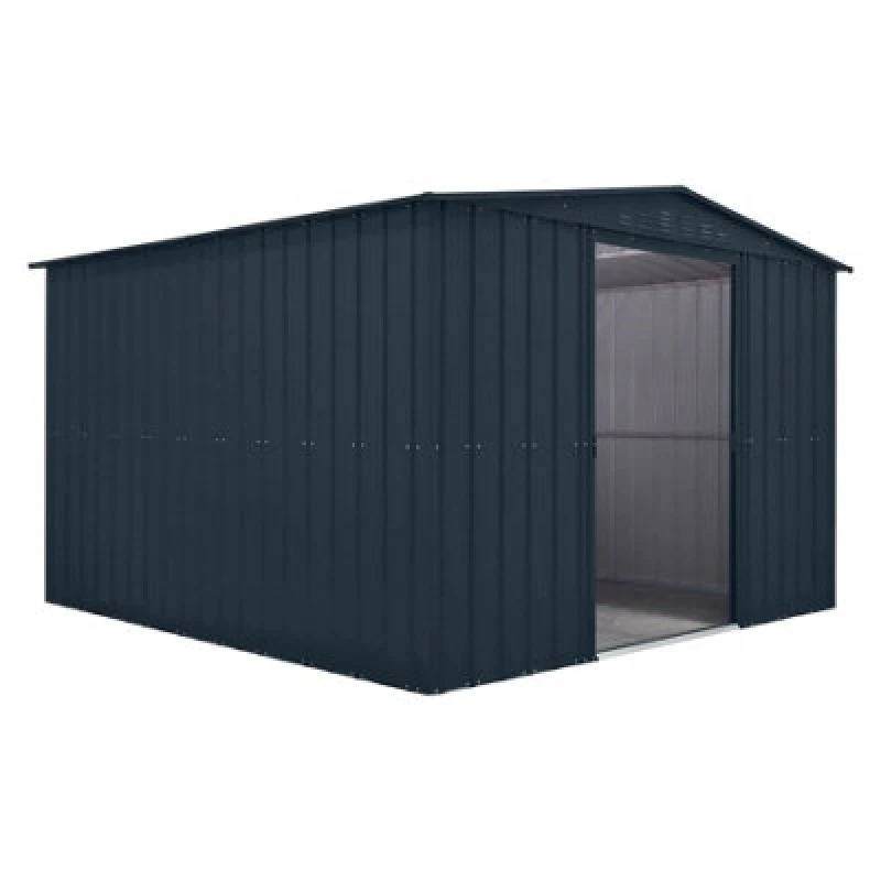 Image of 10' x 10' Globel Anthracite Grey Apex Metal Shed (3.08m x 3.10m)