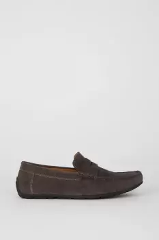 Image of Charcoal Suede Loafers