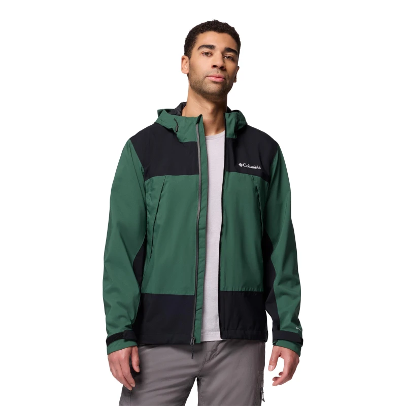Image of Columbia Boulder Falls Waterproof Jacket Mens Rain Forest male Small