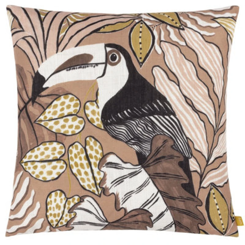Image of Furn Furn Tocorico Animal Printed Cushion in Natural Size: 50cm x 50cm Natural 50cm x 50cm Unisex 5025532763174