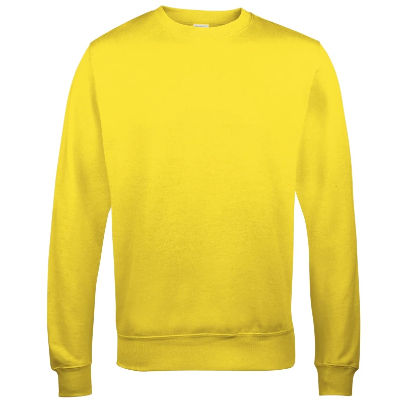 Image of AWDis AWDis Just Hoods Crew Neck Plain Sweatshirt (280 GSM) in Yellow Size: X-Small Yellow XS Unisex 5055805499783
