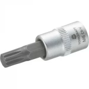 Image of TOOLCRAFT M6 816075 XZN socket Bit 6mm 1/4 (6.3 mm)