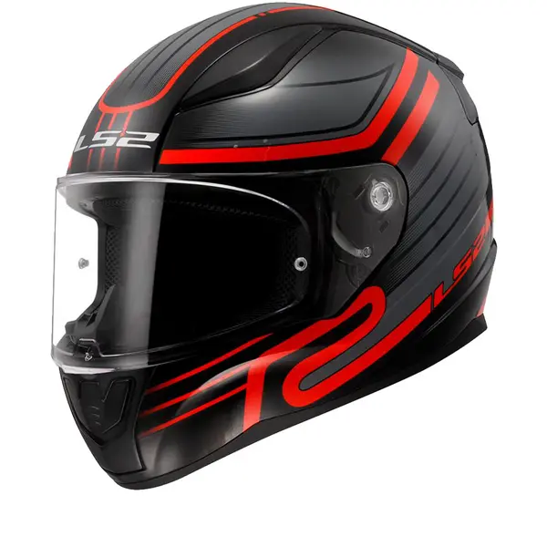Image of LS2 FF353 Rapid II Circuit Black Red 06 Full Face Helmet Size S