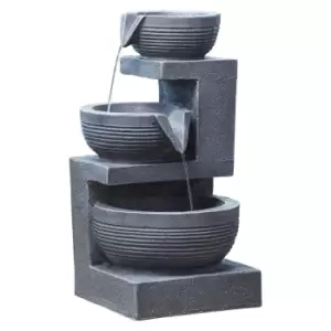 Image of Garden Gear Serenity Tiered Bowl Indoor Outdoor Water Feature