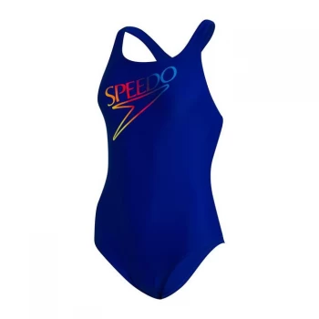 Image of Speedo Retro Logo Swimsuit Ladies - North/Pink/Acid