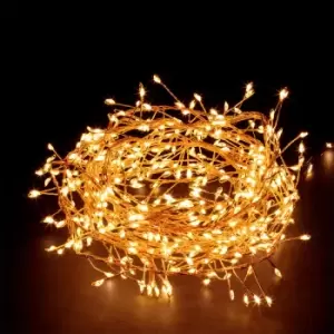 Image of Robert Dyas Mains Operated 480 LED Copper Cluster Lights - Warm White