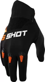 Image of Shot Devo Motocross Gloves, black-orange, Size XL, black-orange, Size XL