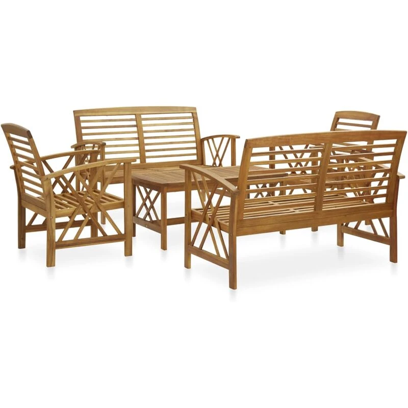 Image of VIDAXL 5 Piece Garden Lounge Set Solid Acacia Wood vidaXL 8720286207642