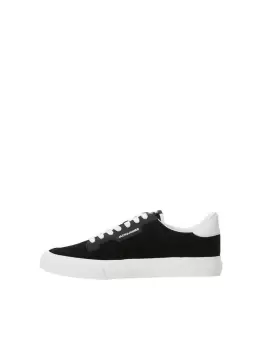 Image of JACK & JONES Faux Leather Logo Sneakers Men Black