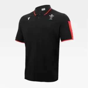 Image of Macron Wales Polo Shirt Mens - Black