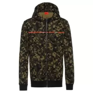 Image of Hugo Camo Hoodie - Green
