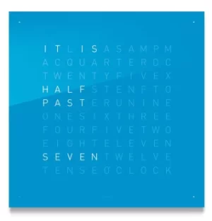 Image of QLOCKTWO Classic Blue Candy Wall Clock 45cm