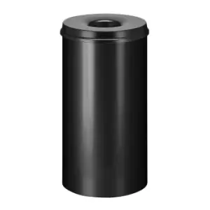 Image of Waste paper bin, self-extinguishing, capacity 50 l, HxØ 625 x 335 mm, body Black / extinguishing lid black