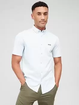 Image of BOSS Biadia_r Regular Fit Shirt - Blue Size S, Men