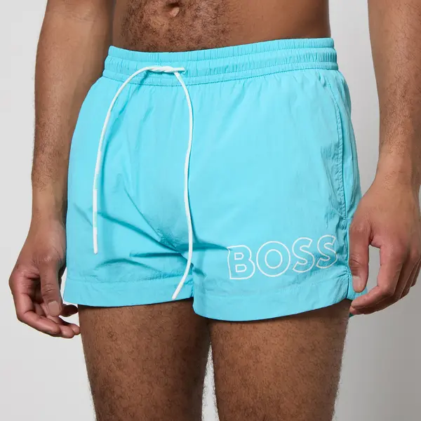Image of BOSS Swimwear Mooneye Shell Swimming Trunks - S Blue Swimwear and Beachwear male 50469280-442 S