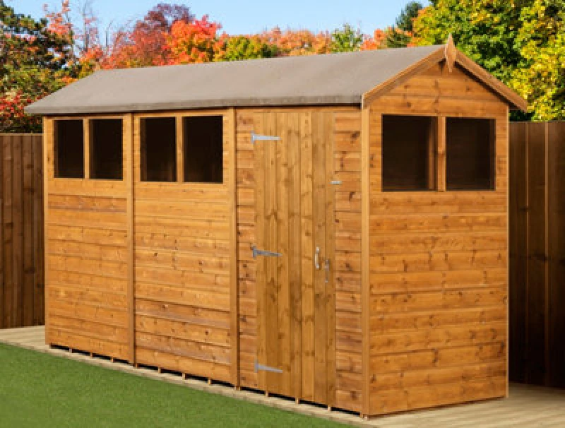 Image of Empire Sheds Empire Modular Apex 4X12 Dipped Treated Tongue And Groove Wooden Garden Shed Windows (4' X 12' / 4ft X 12ft) (4X12)
