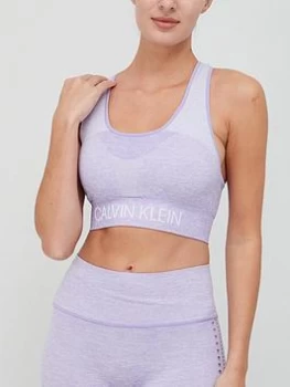 Image of Calvin Klein Performance Seamless Medium Support Sports Bra - Lilac, Lilac Size M Women