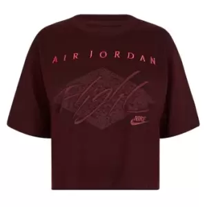 Image of Air Jordan Essenial Boxy T-Shirt Womens - Red