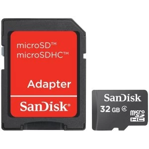 Image of SanDisk Flash memory card 32GB With Adapter SDSDQM-032G-B35A