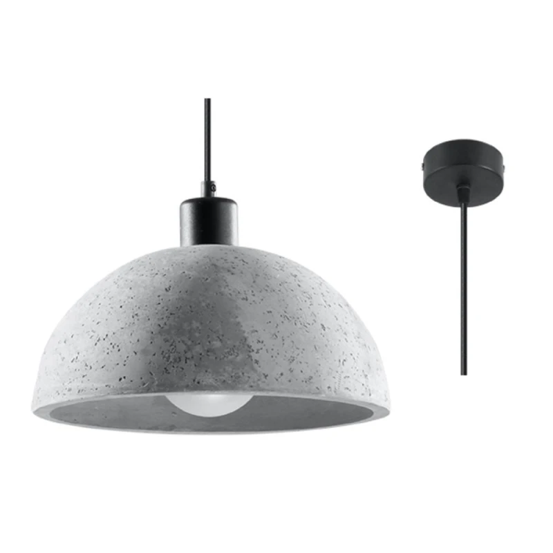 Image of Pablito Dome Pendant Light Grey E27