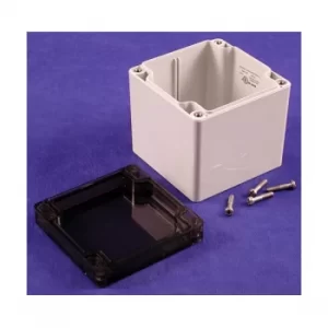 Image of Hammond 1554EE2GYSL Watertight Polycarbonate Enclosure, Smoked Lid...