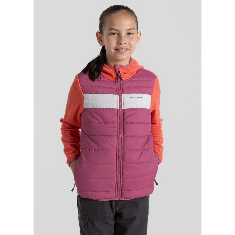 Image of Craghoppers Unisex Kids Arklow Hybrid Jacket Deep Coral unisex 13yrs