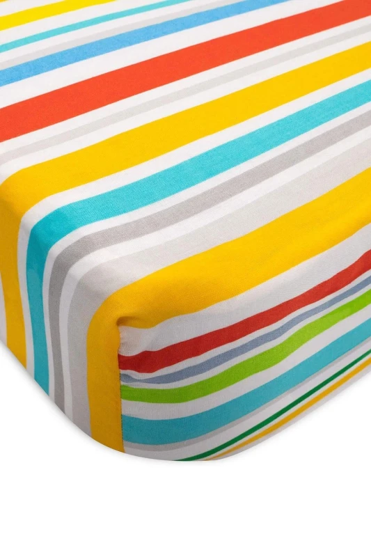 Image of Happy Linen Company Kids Dinosaur Fitted Sheet Multi unisex