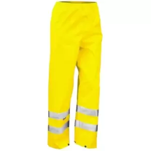 Image of Result Mens Hi-Vis Trousers / Pants (S-M) (Hi-Vis Yellow) - Hi-Vis Yellow
