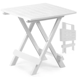 Image of Side Table Adige White Plastic 45x43x50cm Foldable