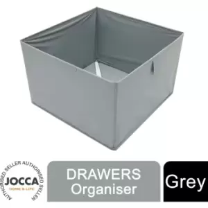 Image of Drawers Large Capacity Sustainable Storage Organiser, Easy To Build, Grey - Jocca