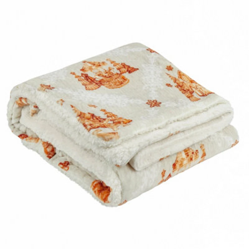 Image of Furn Furn Gretel Sherpa Fleece Throw in Cream Size: 130cm x 180cm Cream 130cm x 180cm Unisex 5025532814333