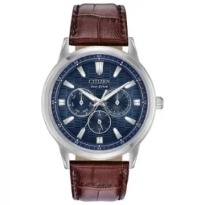 Image of Citizen Corso Mens Brown Leather Strap Watch