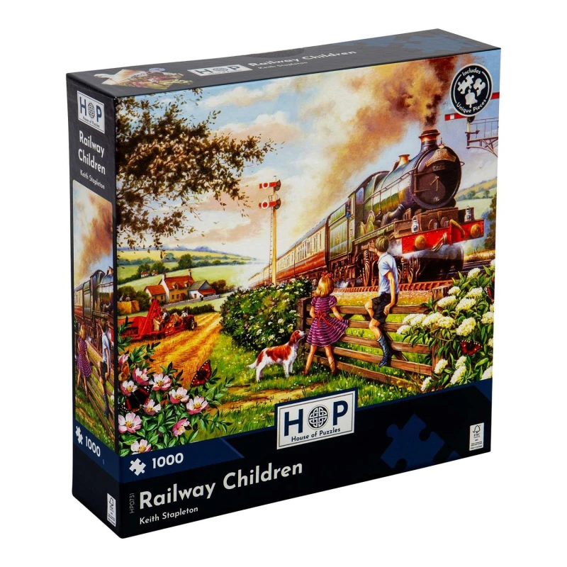 Image of The House Of Puzzles Railway Children 1000 Piece Jigsaw Puzzle Size: 1000 Pieces Multicolor Unisex 1000 Pieces