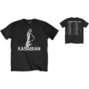 Image of Kasabian - Ultra Face 2004 Tour Unisex Large T-Shirt - Black