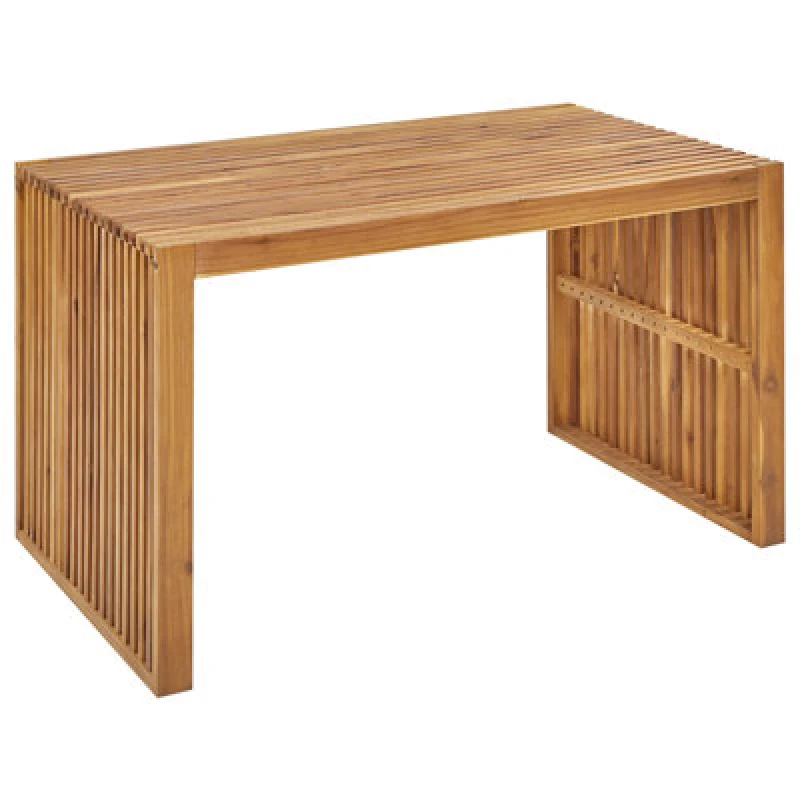 Image of Beliani Garden Dining Table Bellano 70 Cm 120 Cm Acacia Wood Brown