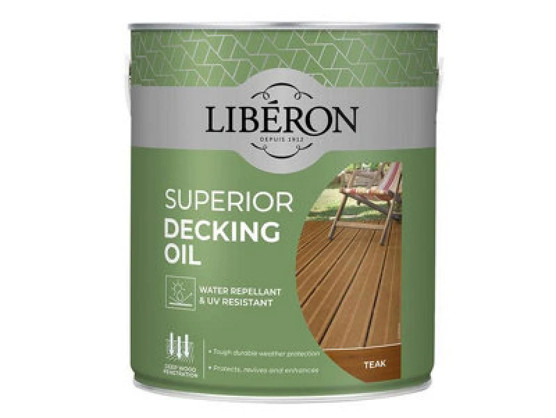 Image of Liberon Superior Teak Decking Oil 2.5 Litres - Premium Wood Care Solution