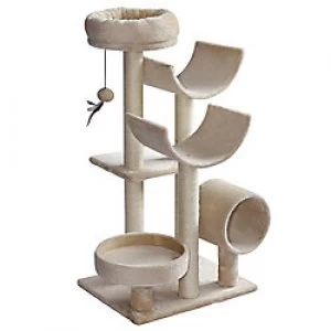 Image of PawHut Cat Tree Beige 400 mm x 500 mm x 1050 mm