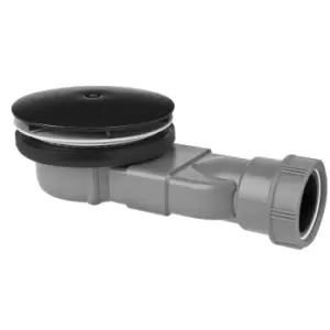 Image of Black Slim Shower Waste - Wirquin