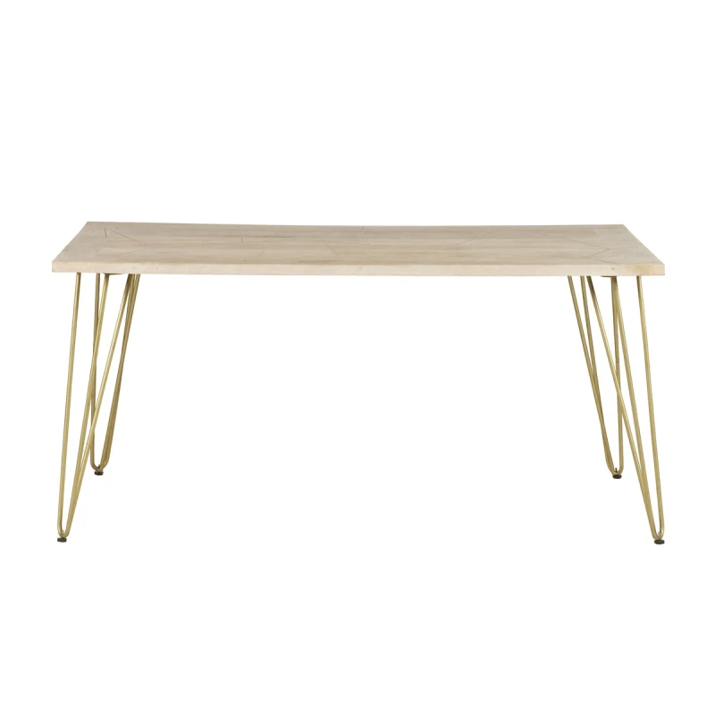Image of Indian Hub Light Gold Dining Table