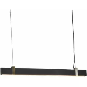 Image of Nordlux Lilt LED Dimmable Straight Bar Pendant Ceiling Light Black, 2700K