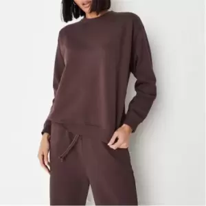 Image of Missguided Brushed Back Sweatshirt - Brown